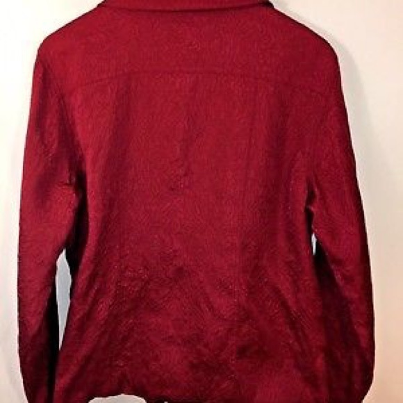 Chicos Womens Size 3 XL Burgundy Blazer Jacket - Picture 7 of 7